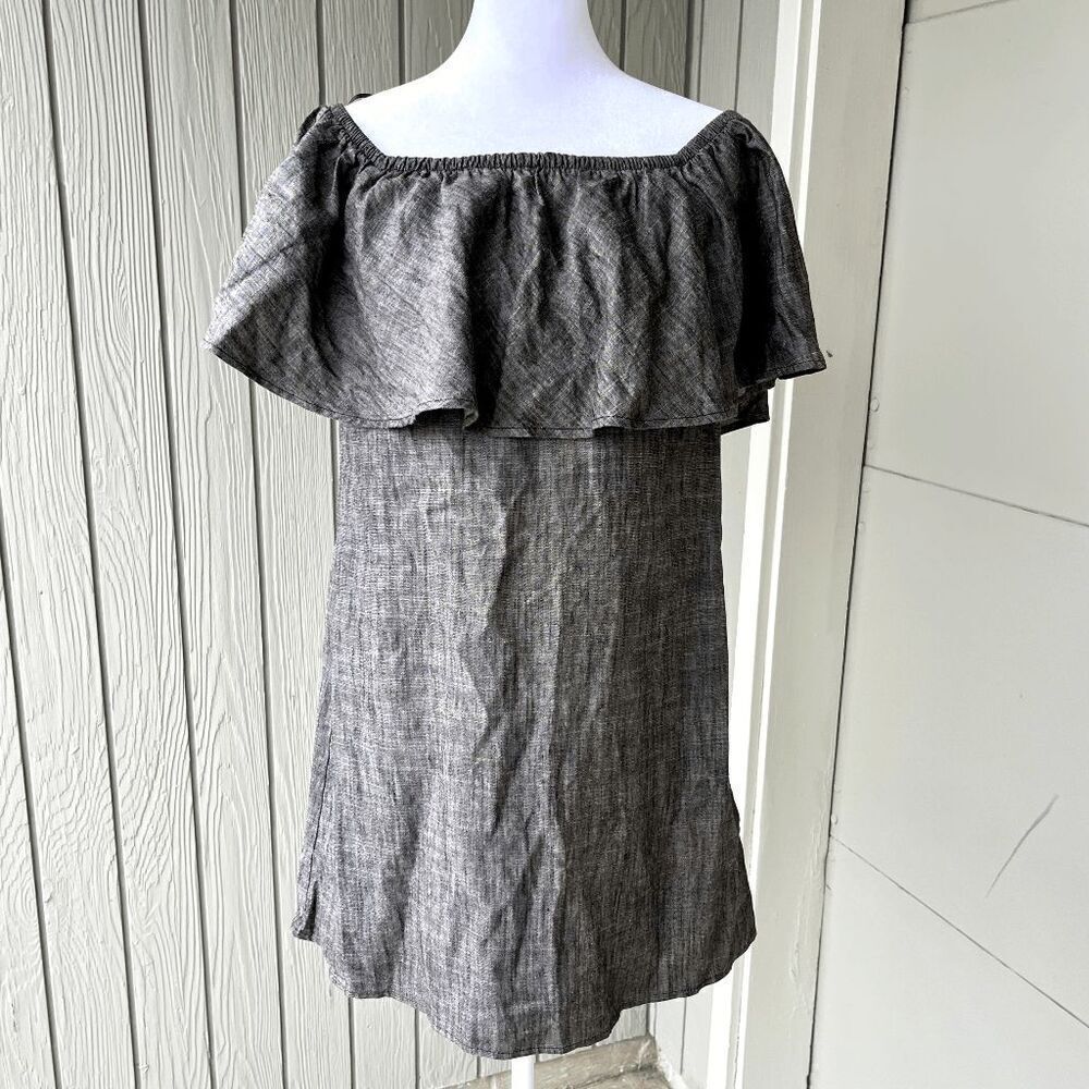 Reformation Tennessee Off-Shoulder Ruffle Mini Dress XS, Made in USA